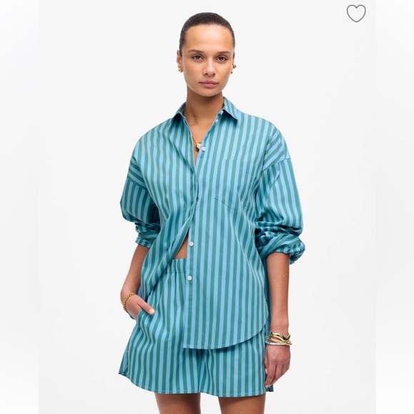 Madewell Tops - nwt madewell boxy button up shirt in stripe